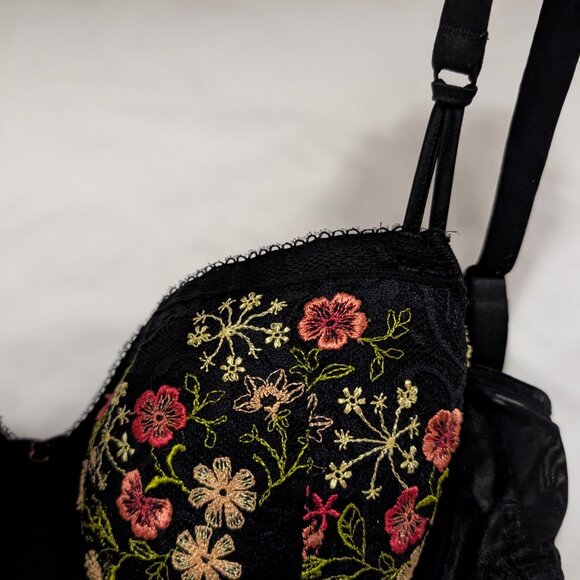 Freya 32GG Rhea Black Padded Half Cup Underwire Bra - Picture 4 of 6